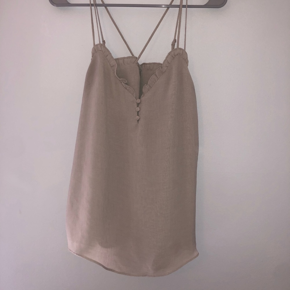 Grey Flowy Boho Tank Top